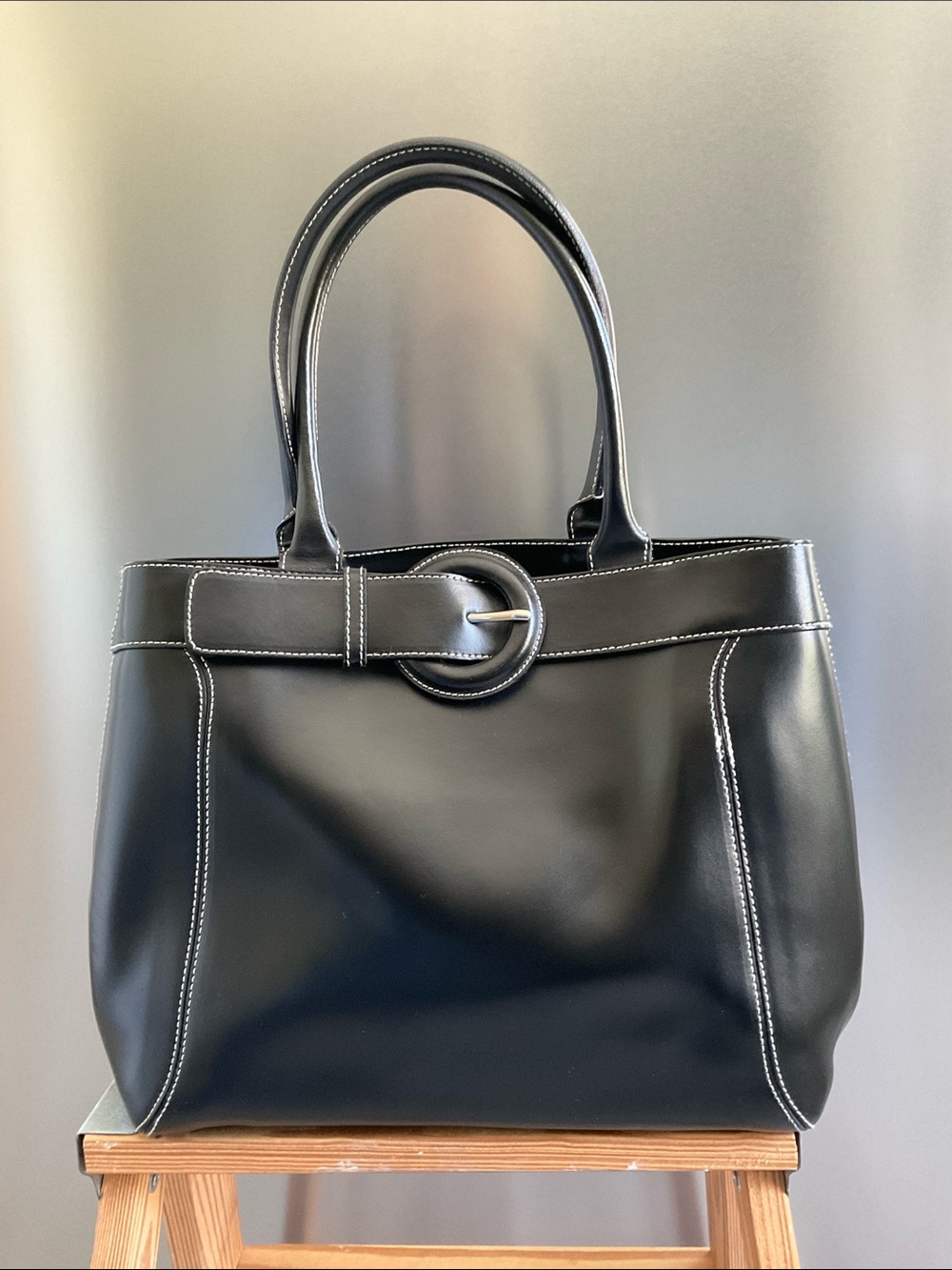 Furla Black Leather Tote